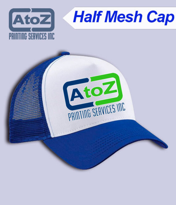 blue-half Half Mesh Cap