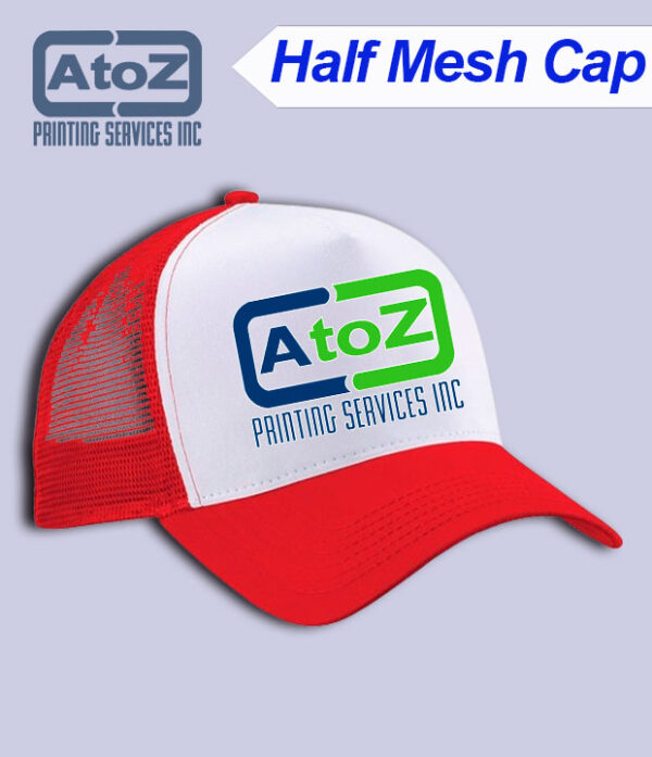 red-half Half Mesh Cap