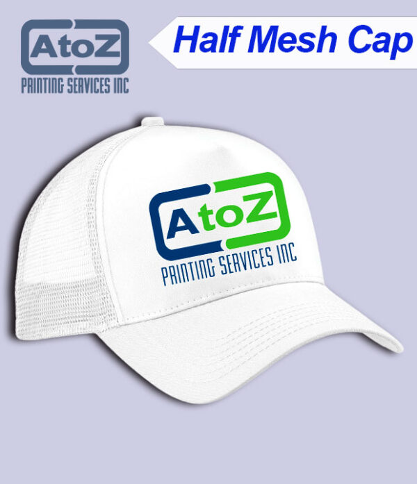 white-half Half Mesh Cap